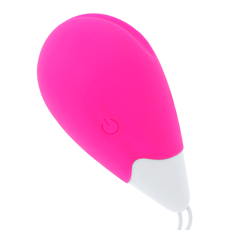 OHMAMA - TEXTURED VIBRATING EGG 10 MODES PINK AND WHITE OHMAMA STIMULATING