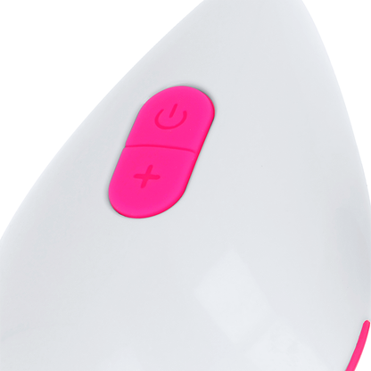 OHMAMA - TEXTURED VIBRATING EGG 10 MODES PINK AND WHITE OHMAMA STIMULATING