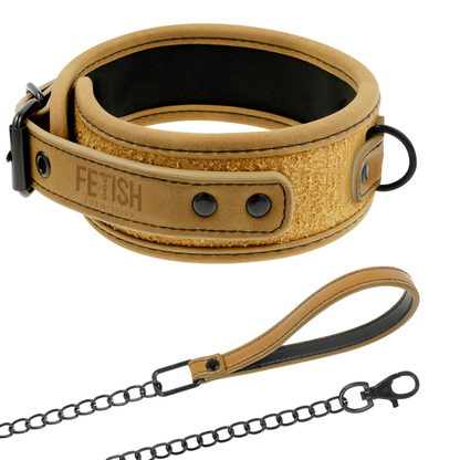 FETISH SUBMISSIVE ORIGEN - NEOPRENE LINED NECKLACE WITH CHAIN FETISH SUBMISSIVE ORIGIN