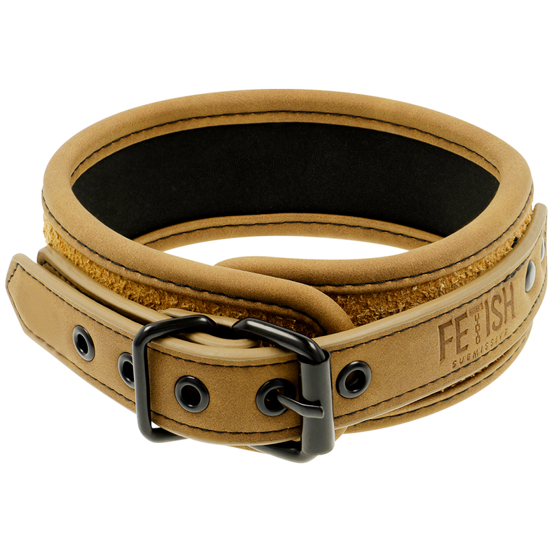 FETISH SUBMISSIVE ORIGEN - NEOPRENE LINED NECKLACE WITH CHAIN FETISH SUBMISSIVE ORIGIN