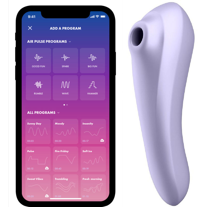 SATISFYER - DUAL PLEASURE AIR PULSE VIBRATOR MAUVE - ToysByMonk