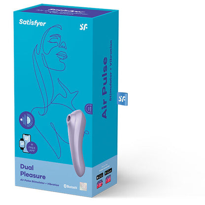 SATISFYER - DUAL PLEASURE AIR PULSE VIBRATOR MAUVE SATISFYER CONNECT