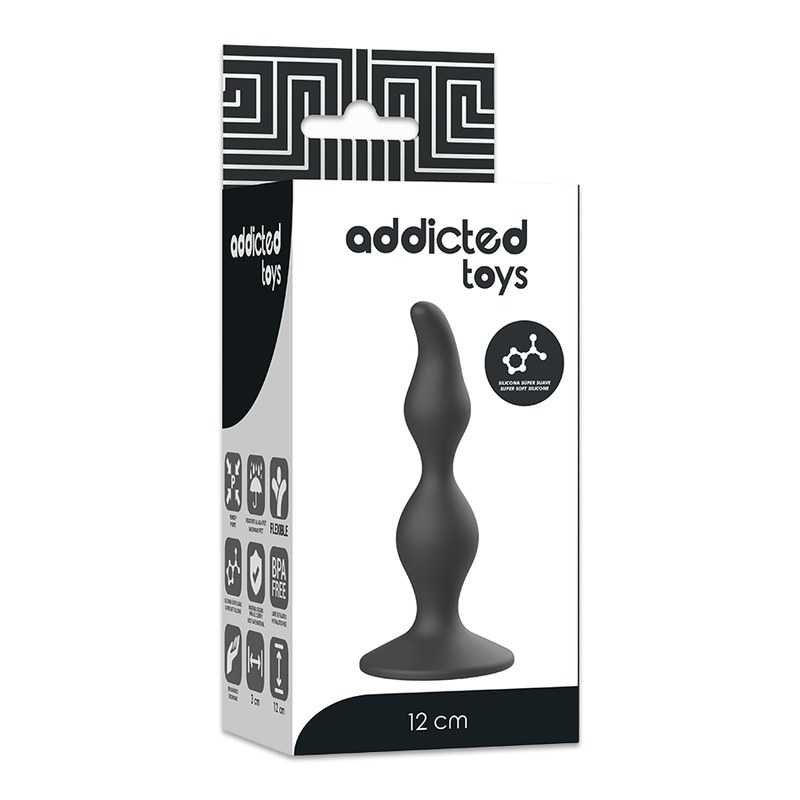 ADDICTED TOYS - ANAL SEXUAL PLUG 12 CM BLACK - ToysByMonk