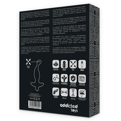 ADDICTED TOYS - ANAL MASSAGER WITH BLACK VIBRATIONMODEL 1 ADDICTED TOYS