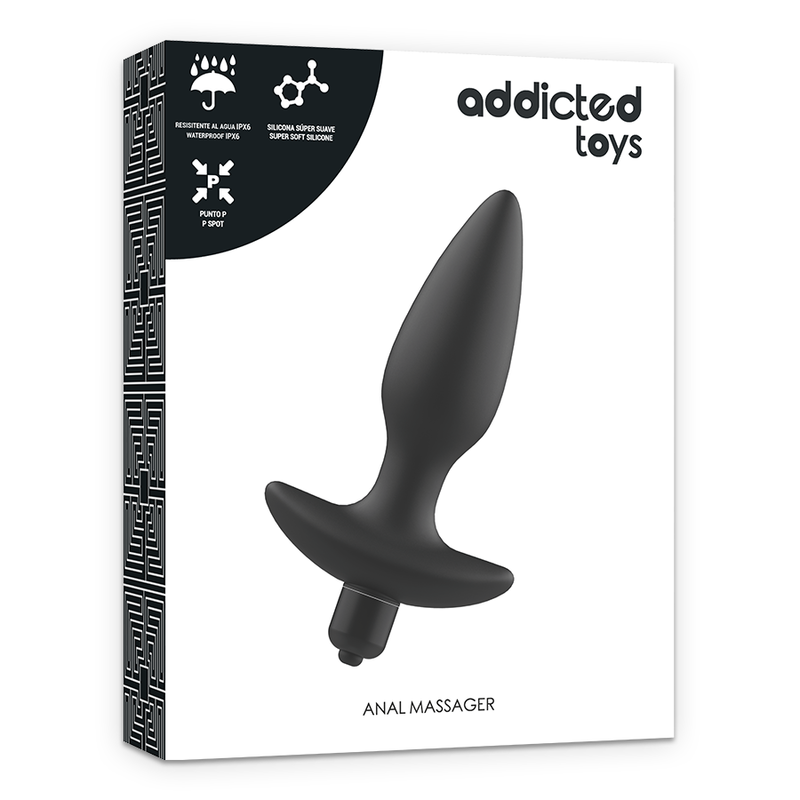 ADDICTED TOYS - MASSAGER PLUG ANAL WITH VIBRATION BLACK - ToysByMonk