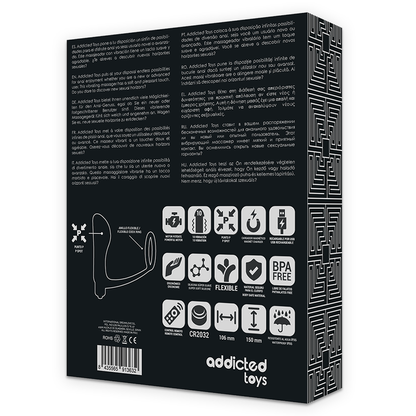ADDICTED TOYS - PENIS RING WITH REMOTE CONTROL ANAL PLUG BLACK RECHARGEABLE ADDICTED TOYS