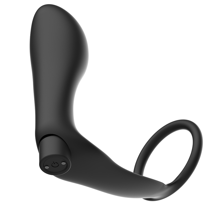 ADDICTED TOYS - PENIS RING WITH REMOTE CONTROL ANAL PLUG BLACK RECHARGEABLE - ToysByMonk